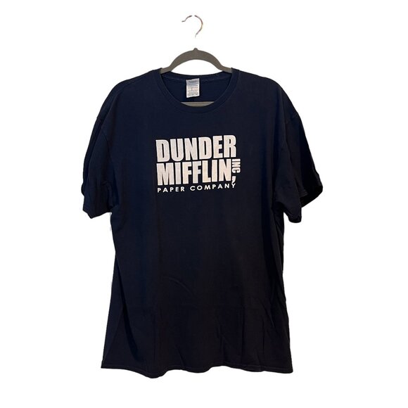 'The Office' Dunder Mifflin Navy Blue Shirt on Delta Tag Unisex - Picture 1 of 5